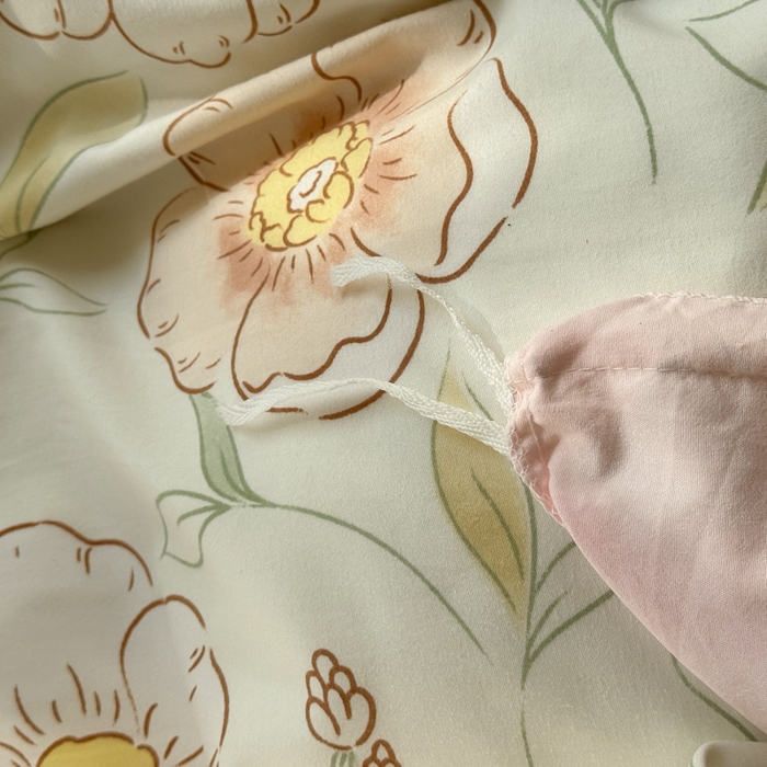 91家纺网 家纺一手货源 找家纺 赫然 2026新款水洗双层纱单品被套 露华浓