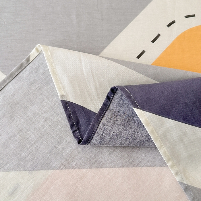 91家纺网 家纺一手货源 找家纺 棉造家居 2025新款全棉纯棉印花学生宿舍单床单 光的邂逅-蓝