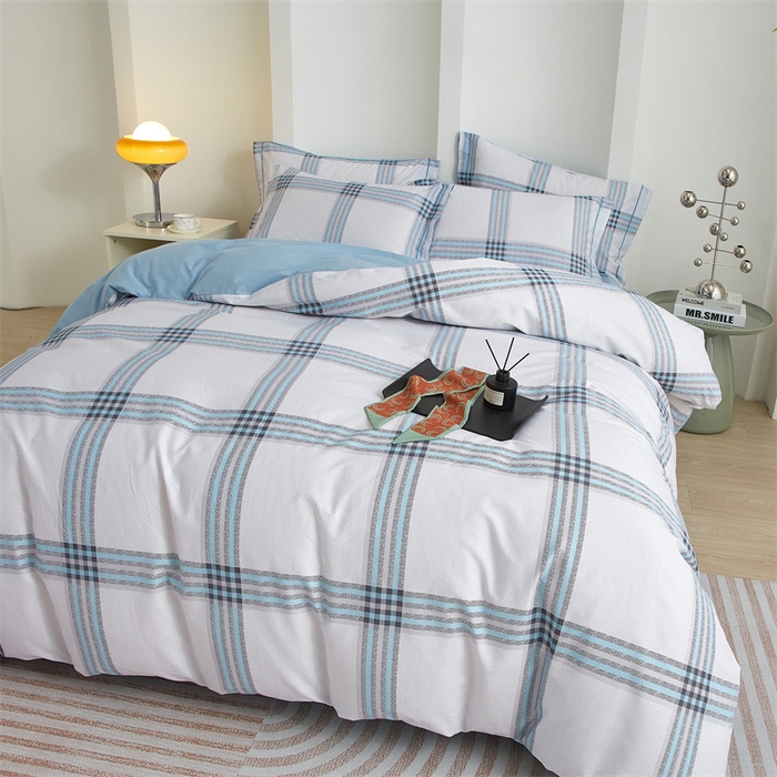 91家纺网 家纺一手货源 找家纺 曼秀琳 2025新款铂金棉数码印花四件套(全棉133*76) 欧曼格调-兰