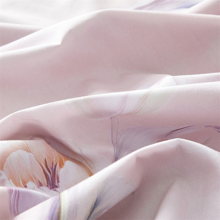 91家纺网 家纺一手货源 找家纺 曼秀琳 2025新款铂金棉数码印花四件套(全棉133*76) 黛墨清华-粉