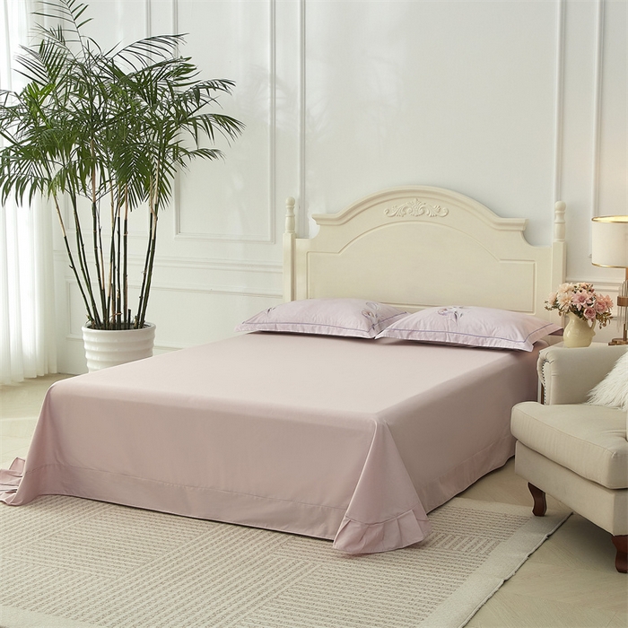 91家纺网 家纺一手货源 找家纺 曼秀琳 2025新款铂金棉数码印花四件套(全棉133*76) 黛墨清华-粉