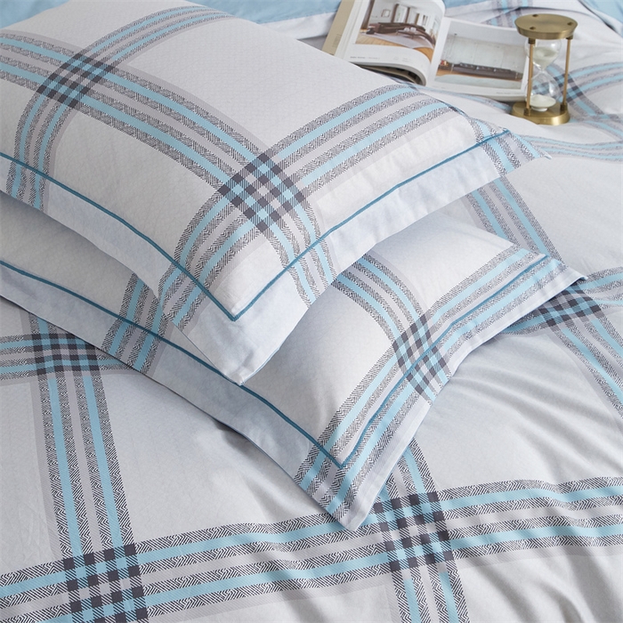 91家纺网 家纺一手货源 找家纺 曼秀琳 2025新款铂金棉数码印花四件套(全棉133*76) 欧曼格调-兰