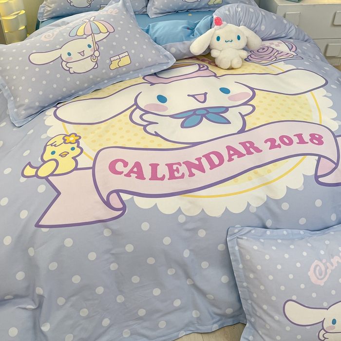 91家纺网 家纺一手货源 找家纺 博雅 2025新款三丽鸥大版印花全棉四件套专版花型 全棉大版（升级款信封枕）欢乐大耳狗