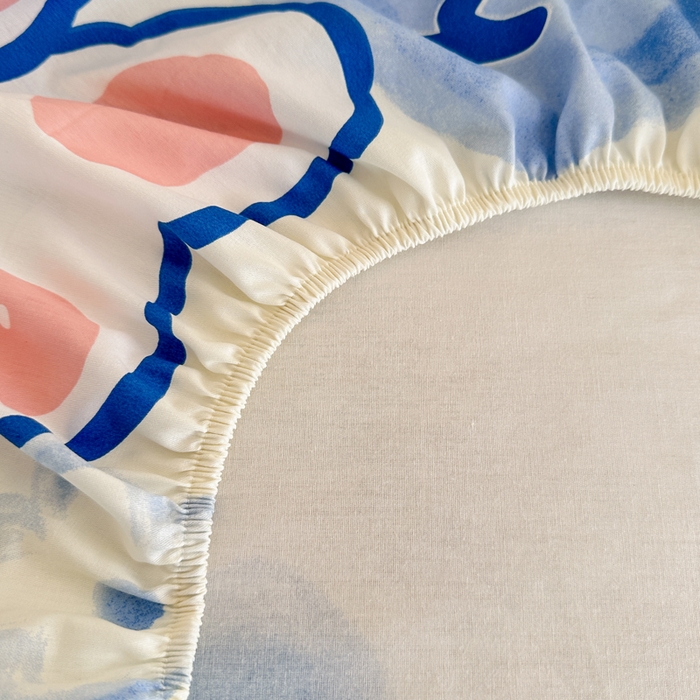 91家纺网 家纺一手货源 找家纺 棉造家居 2025新款亲肤舒适全棉纯棉印花单床笠 晴天小兔