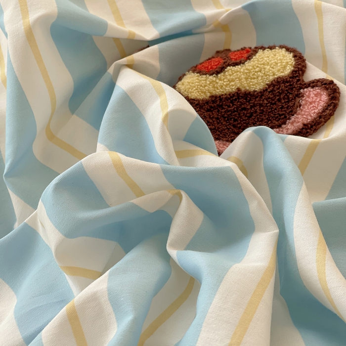 91家纺网 家纺一手货源 找家纺 （总）美乐迪家纺 2025新款休闲风系列全棉毛巾绣四件套