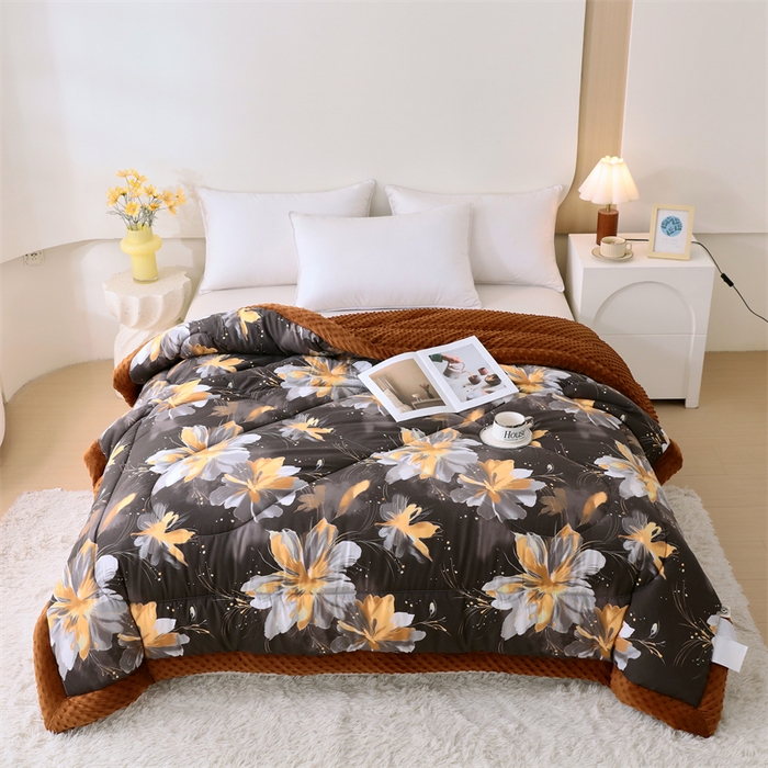 91家纺网 家纺一手货源 找家纺 云家 2025新款豆豆绒被子被芯夏凉被空调被四季被 澜音