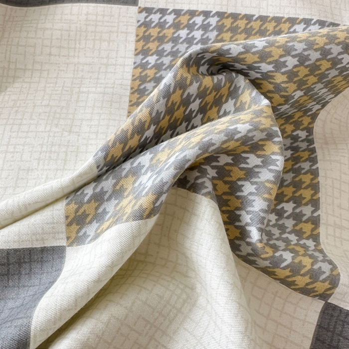 91家纺网 家纺一手货源 找家纺 棉造家居 2025新款全棉纯棉印花系列学生宿舍单被套 雅阁-灰