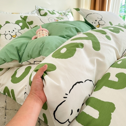 棉造家居 2025新款全棉纯棉印花系列学生宿舍单被套 萌宝儿