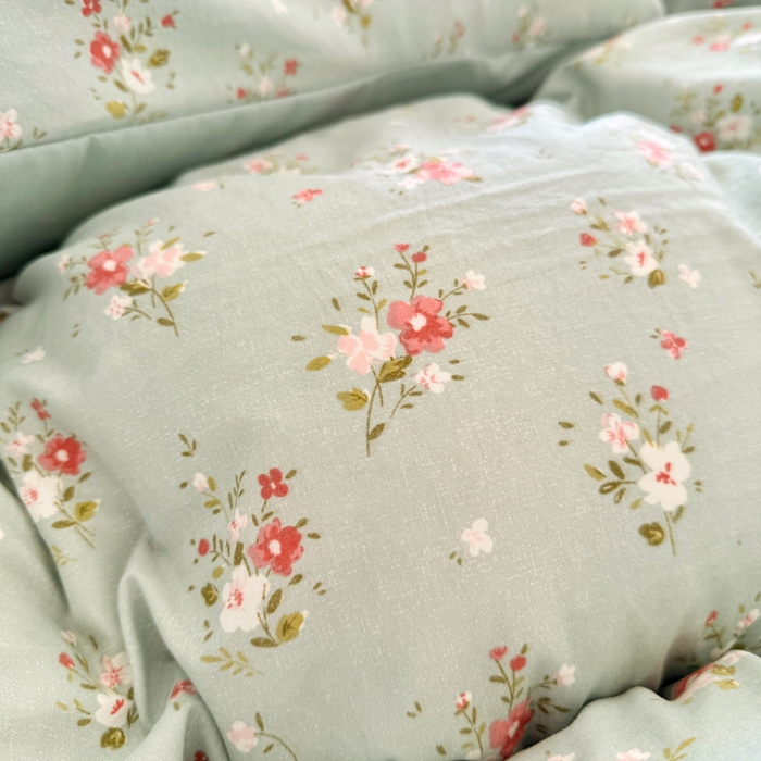 91家纺网 家纺一手货源 找家纺 慕澄家纺 2025新款小清新水洗棉印花四件套 萌趣版-珍妮