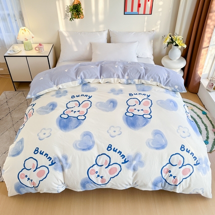 91家纺网 家纺一手货源 找家纺 （总）棉造家居 2025新款全棉纯棉印花系列学生宿舍单被套