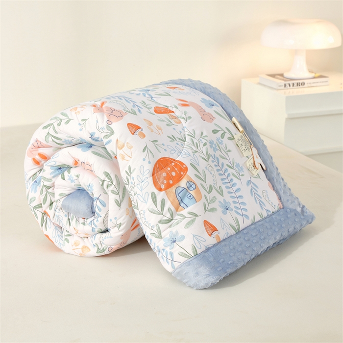 91家纺网 家纺一手货源 找家纺 云家 2025新款豆豆绒被子被芯夏凉被空调被四季被 梦归田园