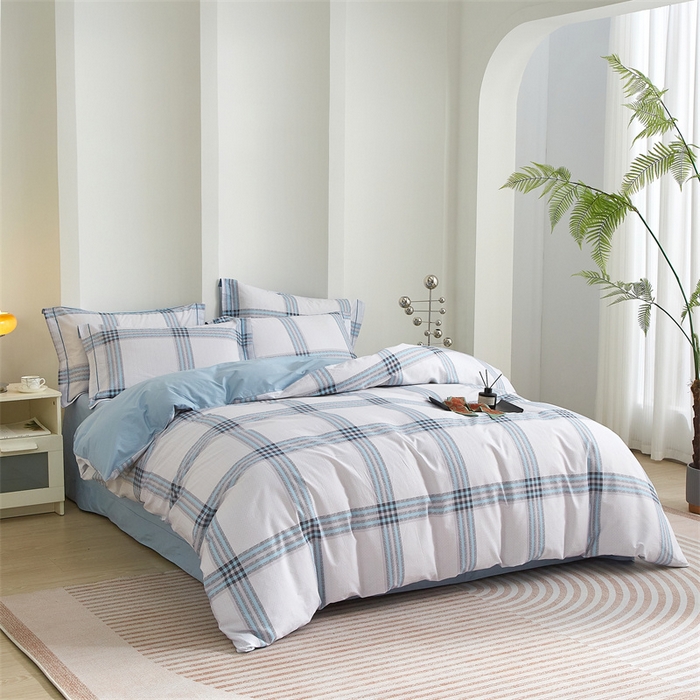 91家纺网 家纺一手货源 找家纺 曼秀琳 2025新款铂金棉数码印花四件套(全棉133*76) 欧曼格调-兰