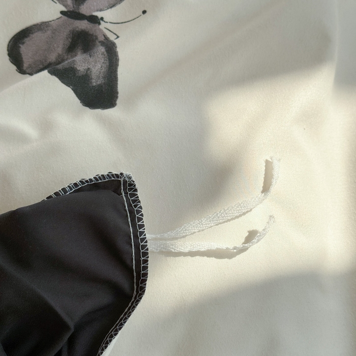 91家纺网 家纺一手货源 找家纺 赫然 2026新款水洗双层纱单品被套 蝶舞