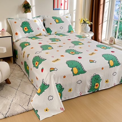 91家纺网 家纺一手货源 找家纺 （总）棉造家居 2025新款全棉纯棉印花学生宿舍单床单