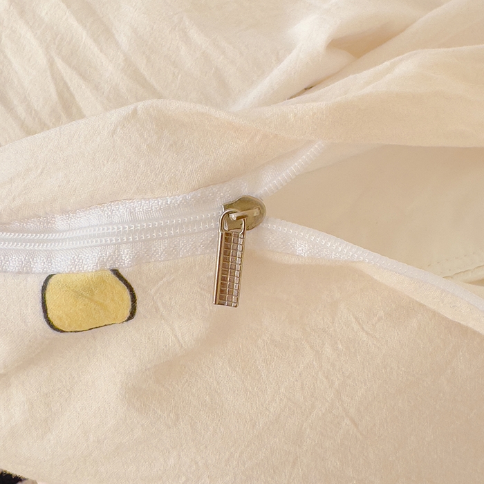 91家纺网 家纺一手货源 找家纺 颜选 2025新款水洗棉印花四件套 可可猫咪