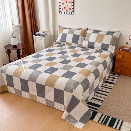 91家纺网 家纺一手货源 找家纺 （总）棉造家居 2025新款全棉纯棉印花学生宿舍单床单