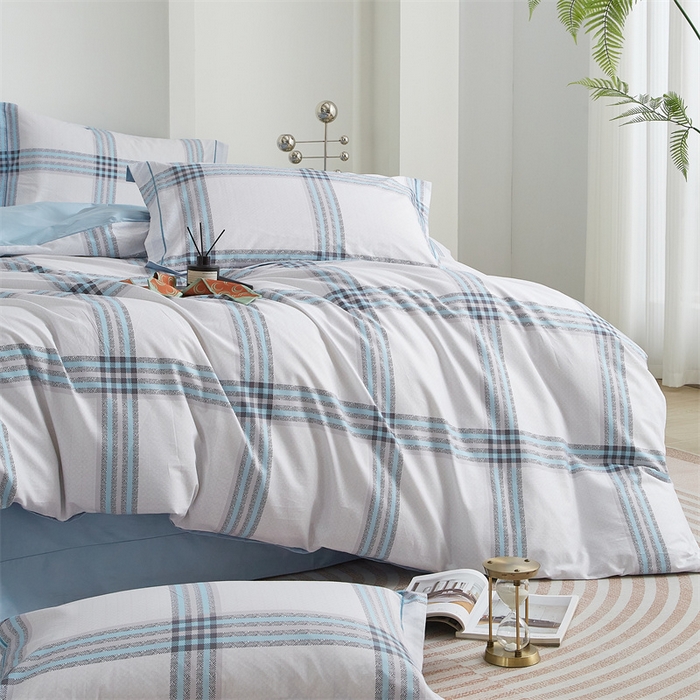 91家纺网 家纺一手货源 找家纺 曼秀琳 2025新款铂金棉数码印花四件套(全棉133*76) 欧曼格调-兰