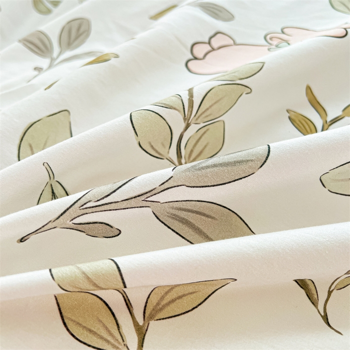 91家纺网 家纺一手货源 找家纺 雯豆2025春夏新品全棉床笠三件套学生成人印花纯棉床罩 全棉床笠-丛林兔