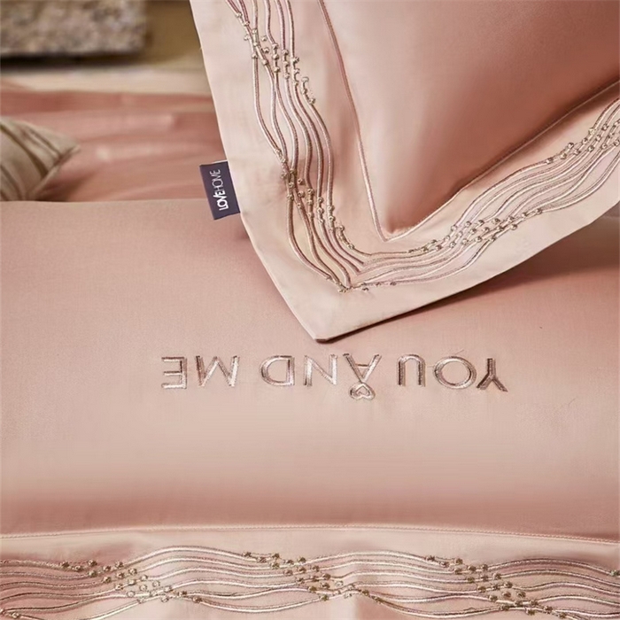 91家纺网 家纺一手货源 找家纺 玖玖爱家纺 2025新款180支植物甑棉四件套-时光之舞 时光之舞-湖琥珀玉