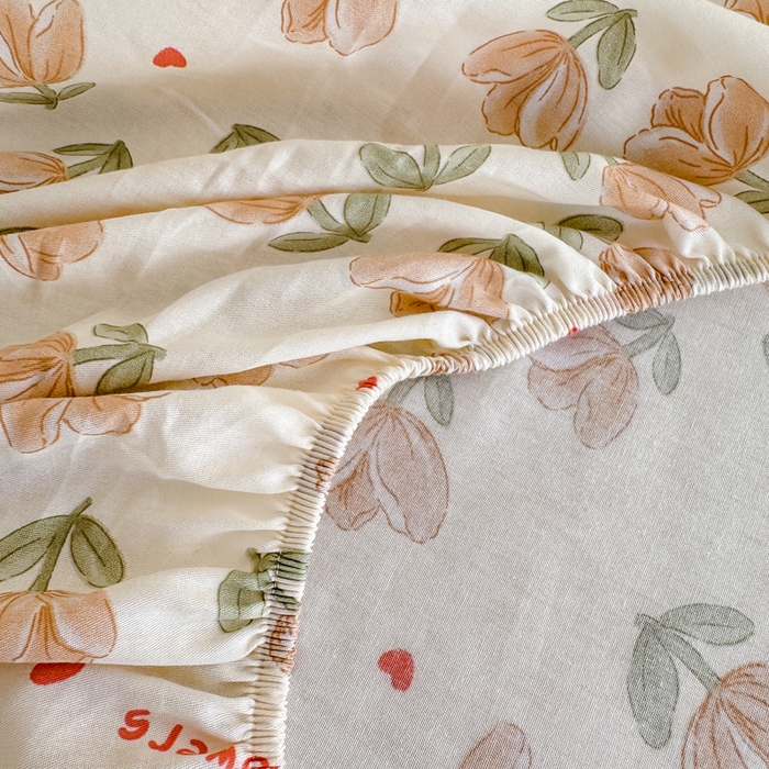 91家纺网 家纺一手货源 找家纺 棉造家居 2025新款亲肤舒适全棉纯棉印花单床笠 夏遇