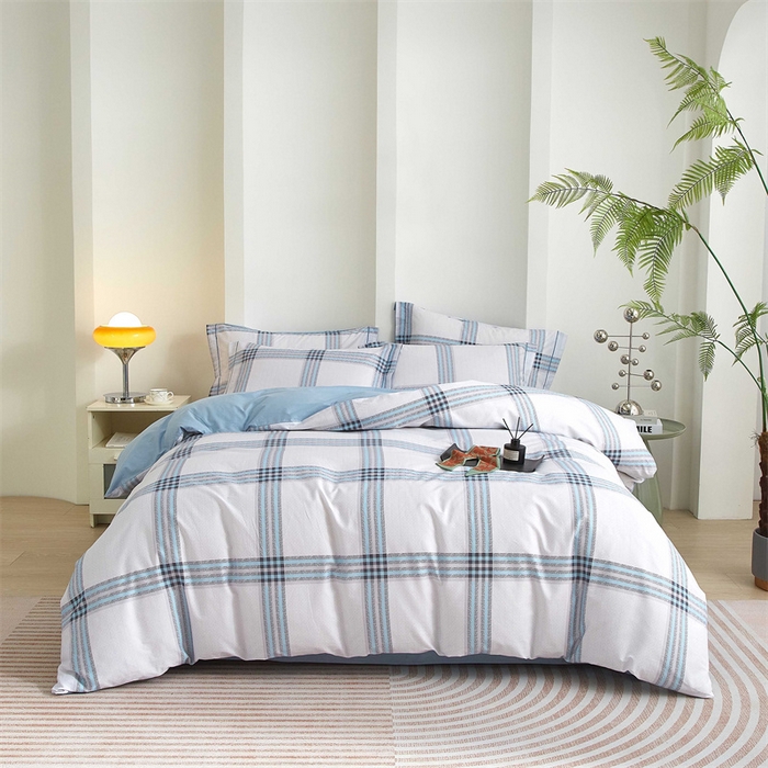 91家纺网 家纺一手货源 找家纺 曼秀琳 2025新款铂金棉数码印花四件套(全棉133*76) 欧曼格调-兰