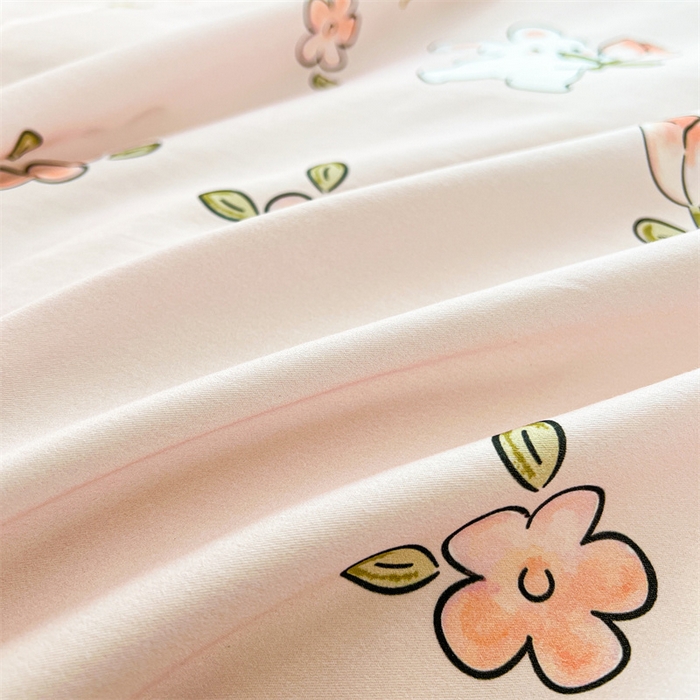 91家纺网 家纺一手货源 找家纺 雯豆2025春夏新品全棉床笠三件套学生成人印花纯棉床罩 全棉床笠-甜心派