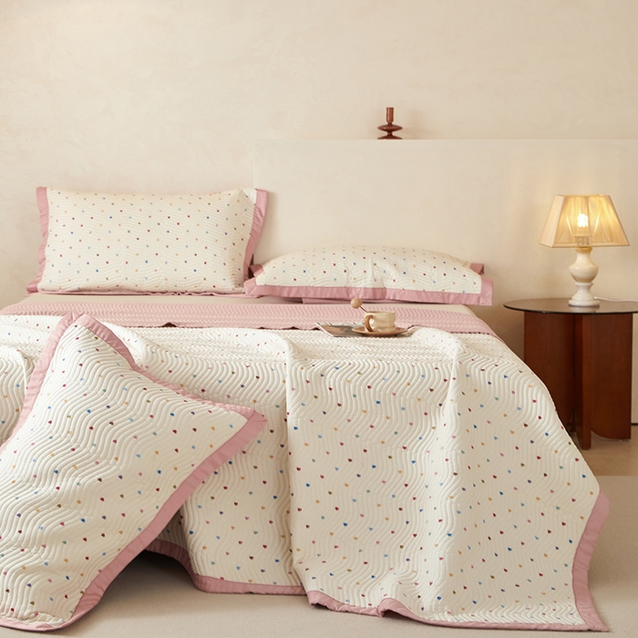 91家纺网 家纺一手货源 找家纺 （总）莎果 2025春夏莫代尔印花高温砂洗床盖三件套四件套