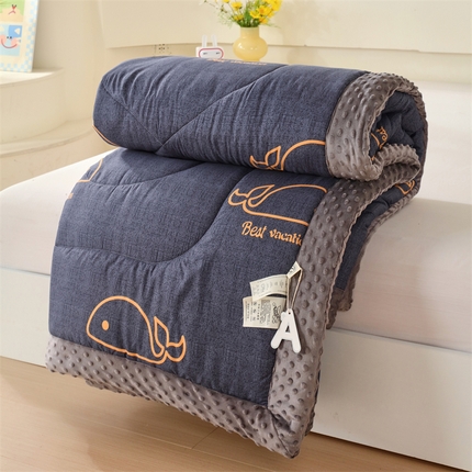 云家 2025新款豆豆绒被子被芯夏凉被空调被四季被 海豚王国