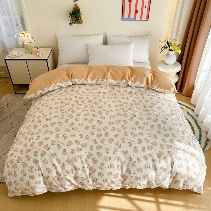 91家纺网 家纺一手货源 找家纺 棉造家居 2025新款全棉纯棉印花系列学生宿舍单被套 夏遇