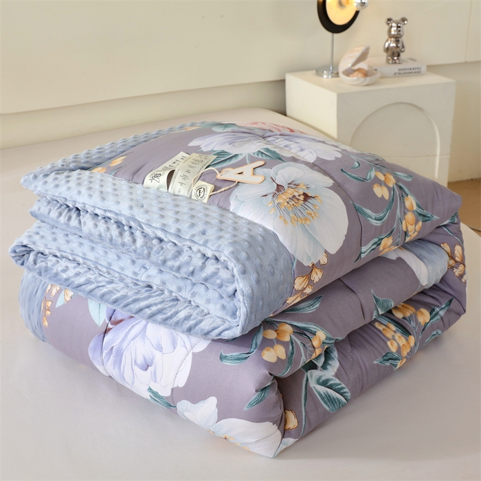 91家纺网 家纺一手货源 找家纺 云家 2025新款豆豆绒被子被芯夏凉被空调被四季被 锦上添花