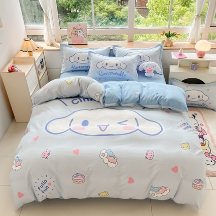 博雅 2025新款三丽鸥大版印花全棉四件套专版花型 全棉大版（升级款信封枕）开心玉桂狗