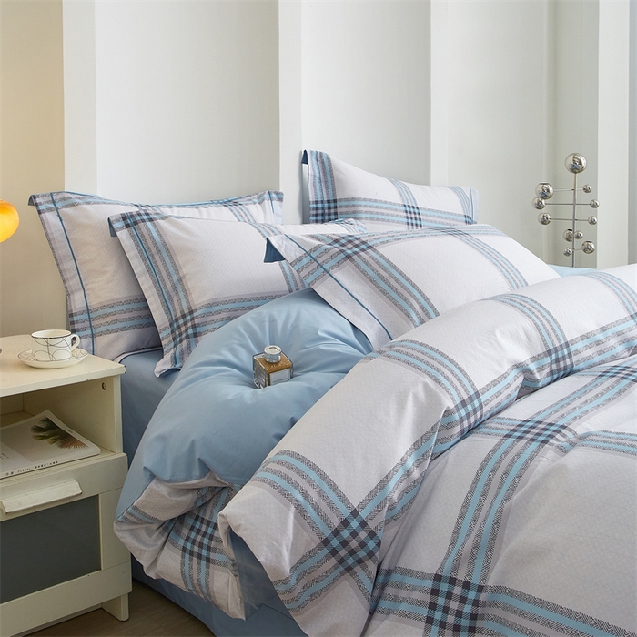 91家纺网 家纺一手货源 找家纺 曼秀琳 2025新款铂金棉数码印花四件套(全棉133*76) 欧曼格调-兰