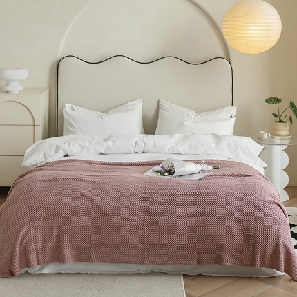 91家纺网 家纺一手货源 找家纺 （总）朴尔家纺-毛巾被 2025新款波波风流苏柔糯毯床尾毯沙发巾