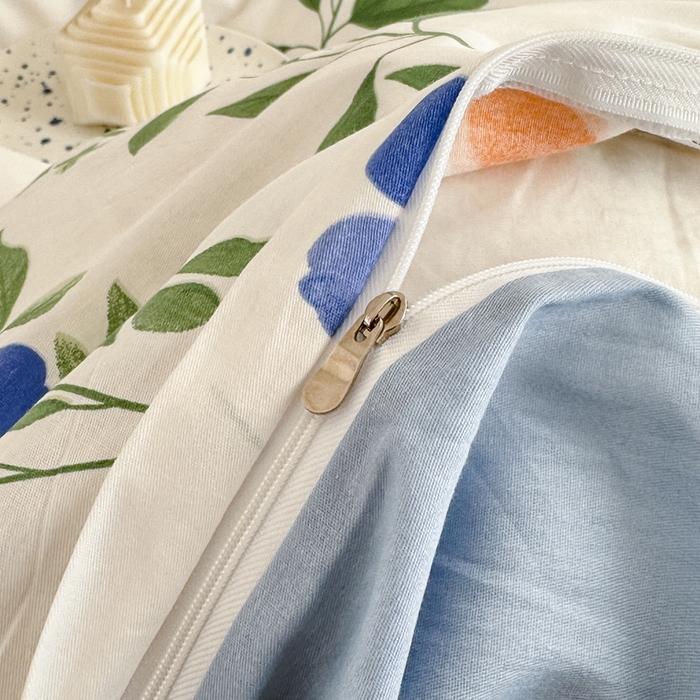 91家纺网 家纺一手货源 找家纺 棉造家居 2025新款全棉纯棉印花系列学生宿舍单被套 清风