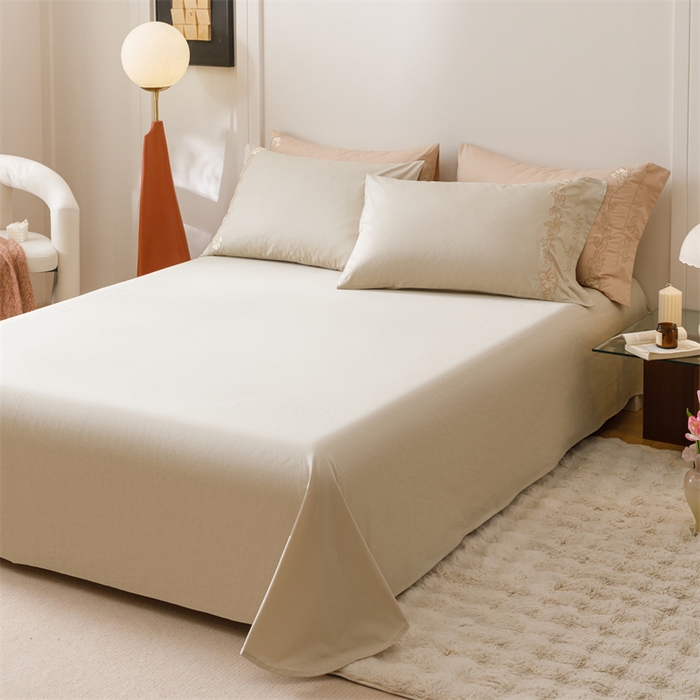 91家纺网 家纺一手货源 找家纺 艾莱家纺 2025新款A类精梳纯棉刺绣花四件套-赫柏 赫柏-夜绿