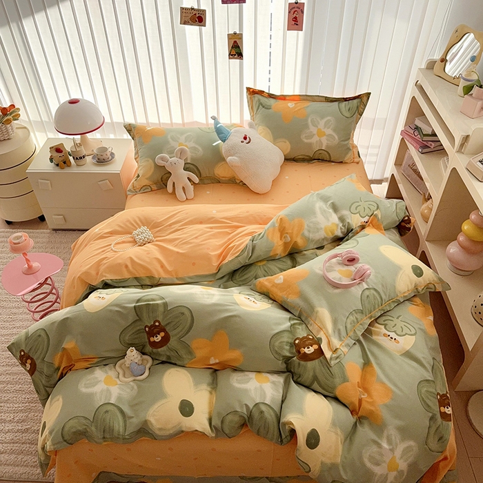 91家纺网 家纺一手货源 找家纺 于果 2025款全棉13370四件套（2） 花梦乐园