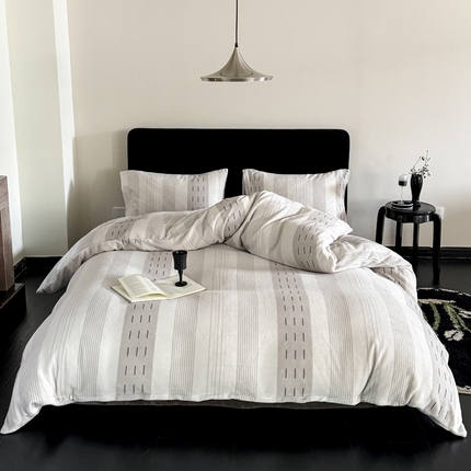 91家纺网 家纺一手货源 找家纺 （总）山舍家居 2024新款210克高克重牛奶绒印花四件套-芦笙向晚 芦笙向晚-咖