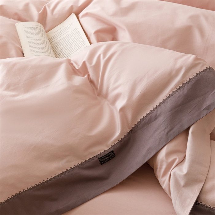 91家纺网 家纺一手货源 找家纺 艾莱家纺 2025新款A类精梳贴布纯棉刺绣花四件套-星澜 星澜-蜜糖粉