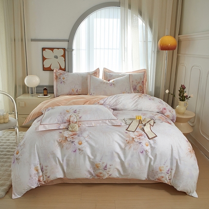 91家纺网 家纺一手货源 找家纺 （总）启航家居 2025春夏全棉铂金棉数码印花四件套