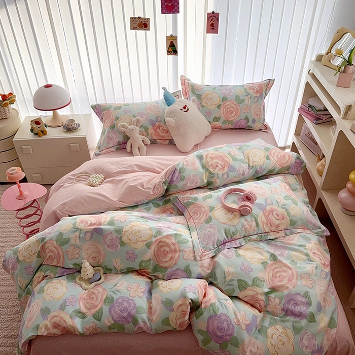 91家纺网 家纺一手货源 找家纺 于果 2025款全棉13370四件套（2） 花幽兰