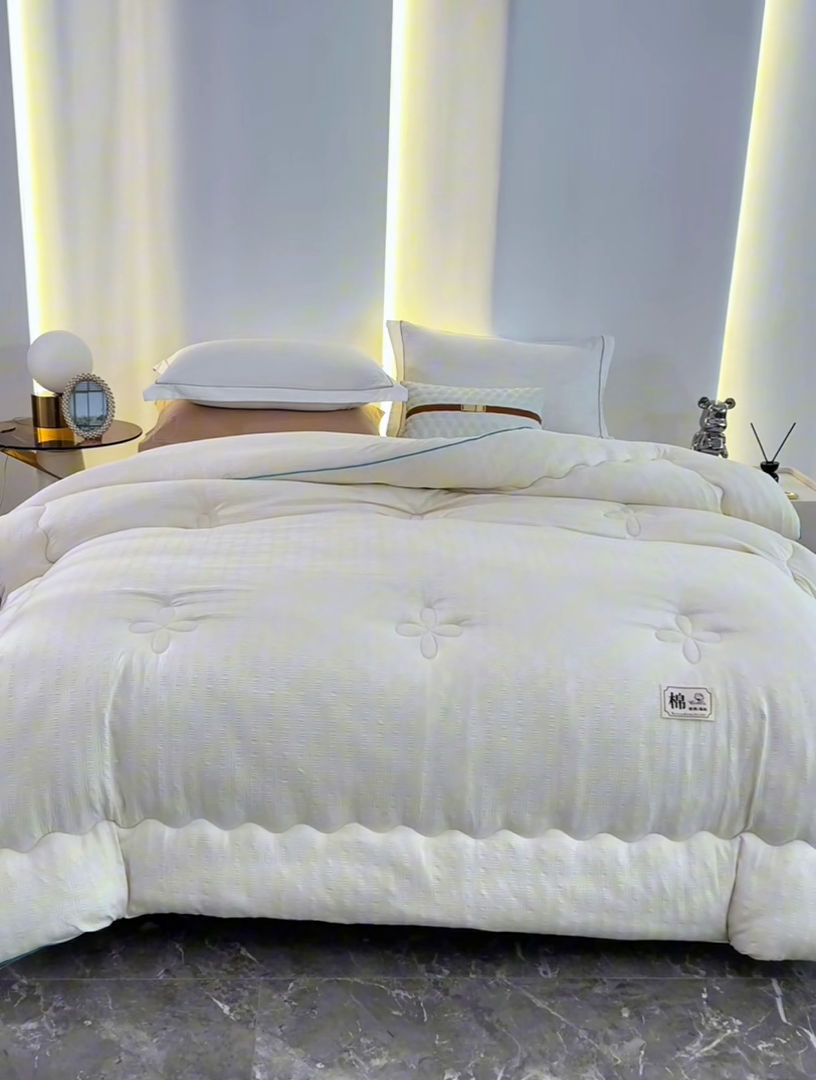 91家纺网 家纺一手货源 找家纺 （总）悦织湾2025新款华夫格冬被大豆被子被芯春秋被轻奢时尚