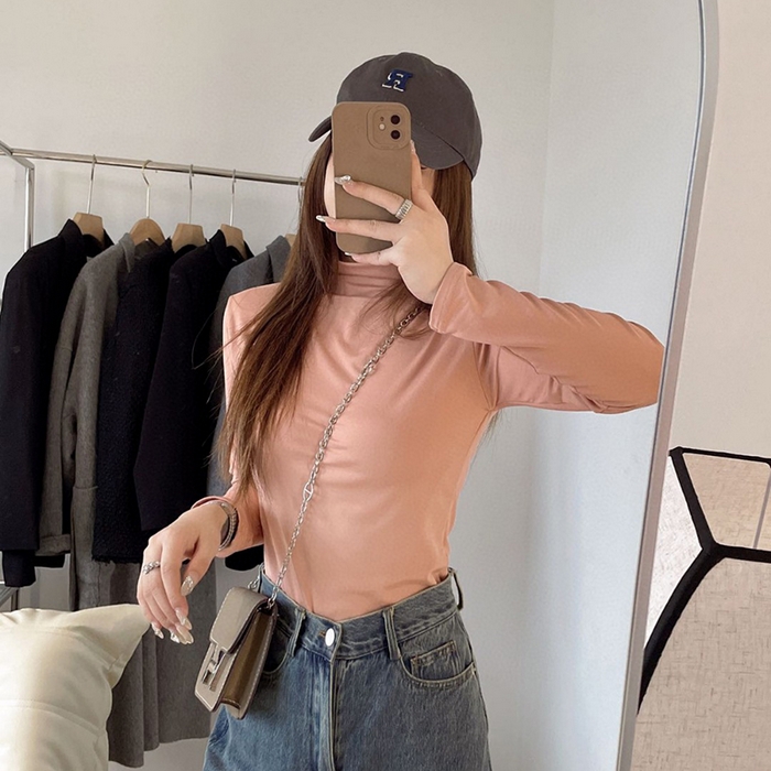 91家纺网 家纺一手货源 找家纺 （总）妍景家居生活馆 2024新款12色恒温半高领打底衫家居服