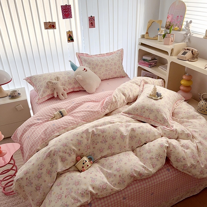 91家纺网 家纺一手货源 找家纺 于果 2025款全棉13370四件套（2） 洛琳粉