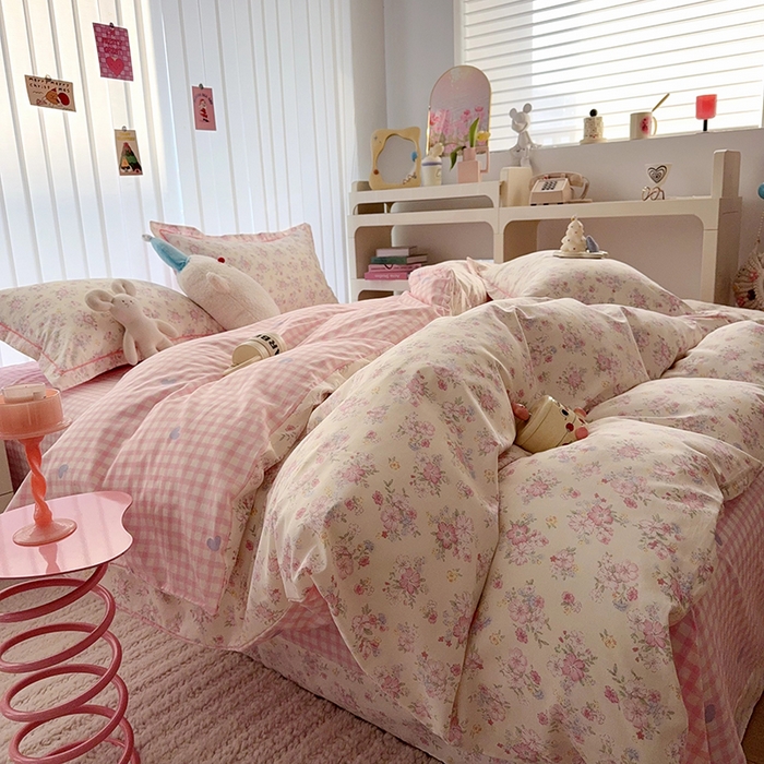 91家纺网 家纺一手货源 找家纺 于果 2025款全棉13370四件套（2） 洛琳粉