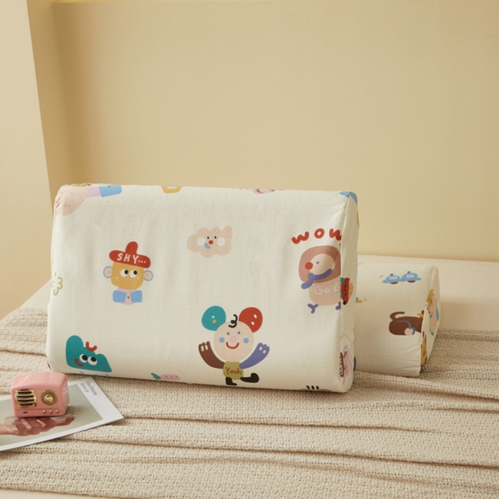 91家纺网 家纺一手货源 找家纺 翎盈家纺 2025新款纯棉小清新乳胶枕专用枕套 机智萌宠