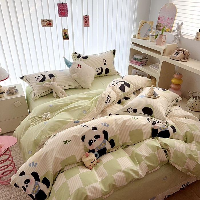 91家纺网 家纺一手货源 找家纺 于果 2025款全棉13370四件套（2） 小熊猫