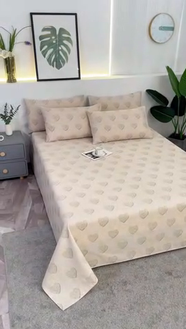 91家纺网 家纺一手货源 找家纺 伊而梦蚊帐 2025新款原棉老粗布床单 满满爱