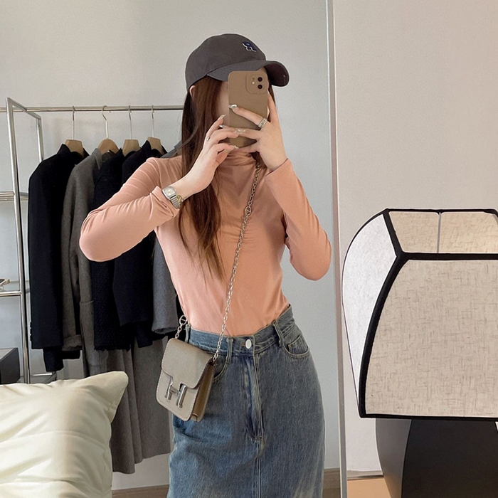 91家纺网 家纺一手货源 找家纺 （总）妍景家居生活馆 2024新款12色恒温半高领打底衫家居服