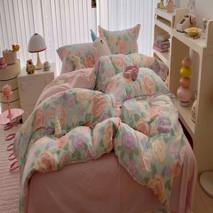 91家纺网 家纺一手货源 找家纺 于果 2025款全棉13370四件套（2） 花幽兰