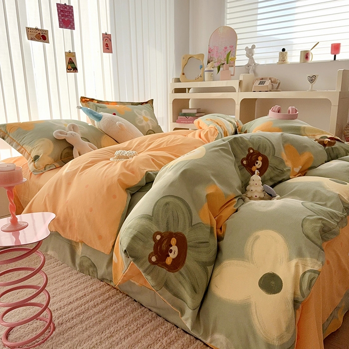 91家纺网 家纺一手货源 找家纺 于果 2025款全棉13370四件套（2） 花梦乐园